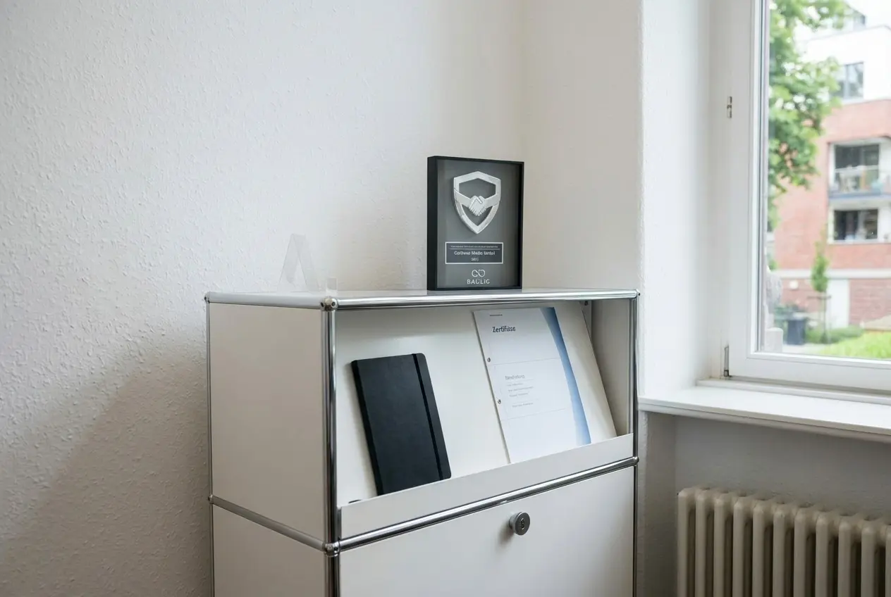 Auszeichnung und Zertifikat